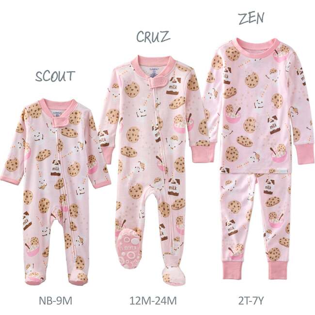 ZEN 2-Piece Pajama, Pink Milk N Cookies Crew - Pajamas - 4