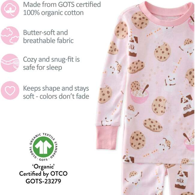 ZEN 2-Piece Pajama, Pink Milk N Cookies Crew - Pajamas - 5