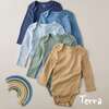 BLAKE 5-Pack Long Sleeve Bodysuits, Terra - Onesies - 5 - thumbnail