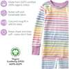 ZEN 2-Piece Pajama, Sunny Pink Rainbow - Pajamas - 5 - thumbnail