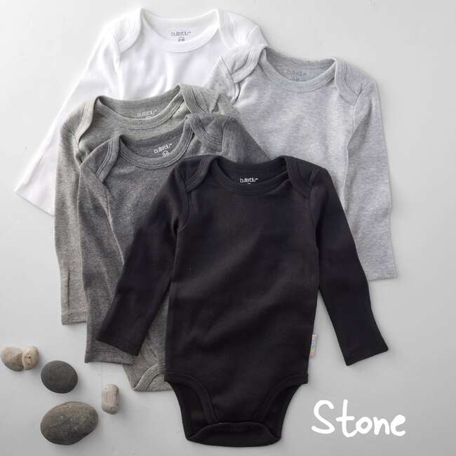 BLAKE 5-Pack Long Sleeve Bodysuit, Stone - Onesies - 5