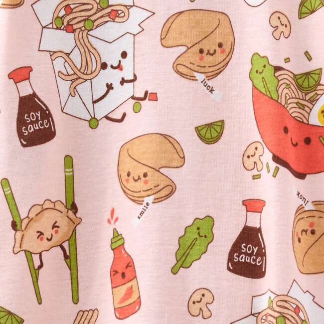 ZEN 2-Piece Pajama, Pink Dim Sum Fun