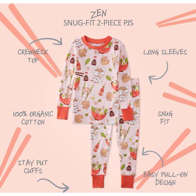 ZEN 2-Piece Pajama, Pink Dim Sum Fun - Pajamas - 3