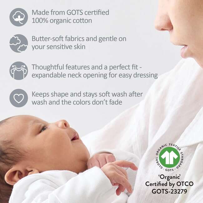 BLAKE 5-Pack Long Sleeve Bodysuit, Stone - Onesies - 7