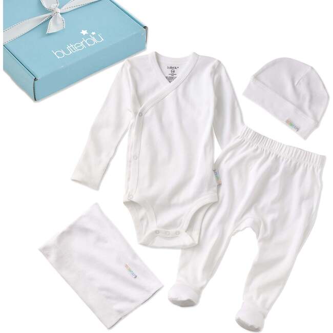 TAKE ME HOME BABY 4-Piece Gift Set, White