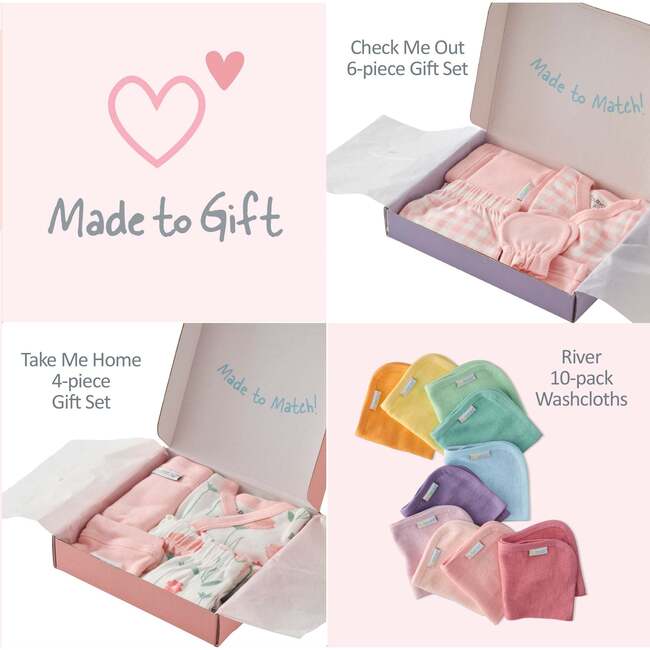 WELCOME HOME BABY 14-Piece Gift Set, Pink Twinkle - Mixed Apparel Set - 6