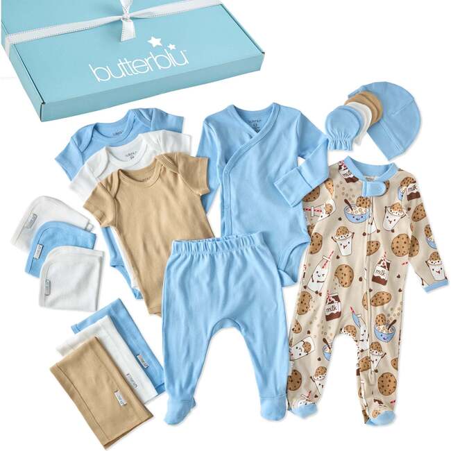 SWEET BEGINNINGS BABY 19-Piece Gift Set, Milk N Cookie Crew