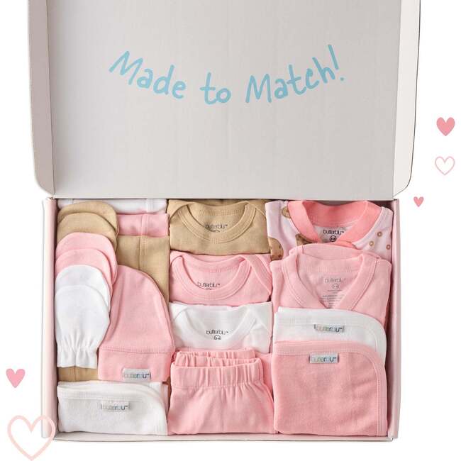 SWEET BEGINNINGS BABY 19-Piece Gift Set, Pink Milk N Cookie Crew