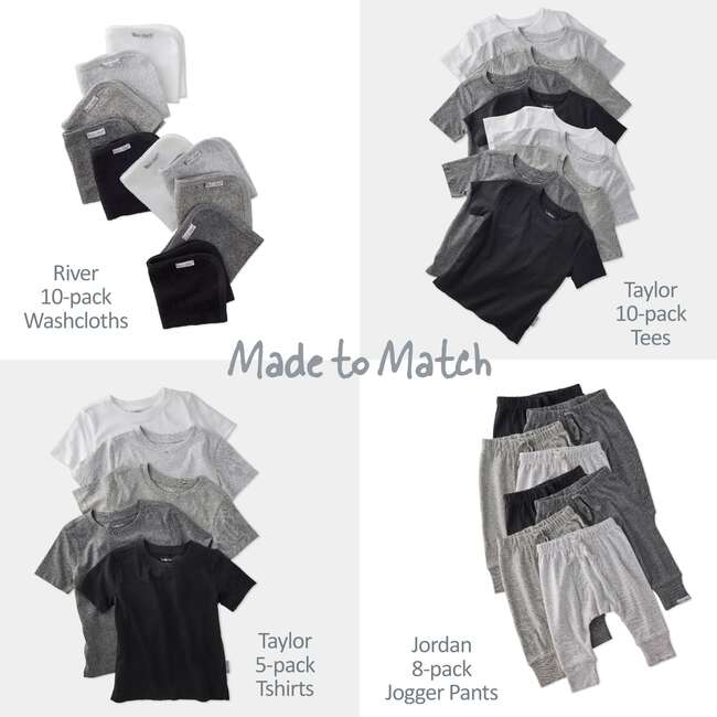 TAYLOR 5-Pack Short Sleeve T-Shirts, White - T-Shirts - 5