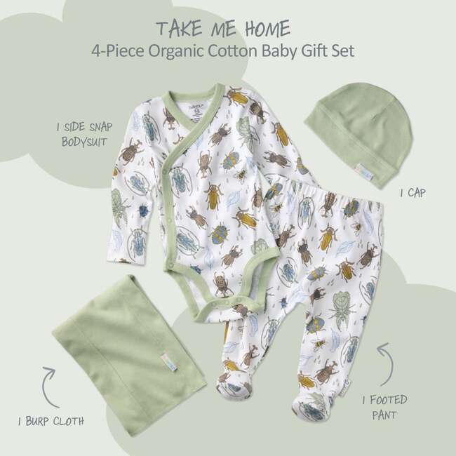 TAKE ME HOME BABY 4-Piece Gift Set, Litte Bugger - Mixed Apparel Set - 3