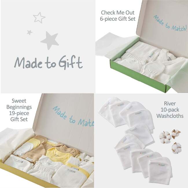 TAKE ME HOME BABY 4-Piece Gift Set, White - Mixed Apparel Set - 6