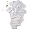 AVERY 5-Pack Short Sleeve Bodysuits, White - Onesies - 1 - thumbnail