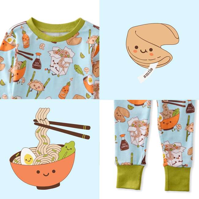 ZEN 2-Piece Pajama, Blue Dim Sum Fun - Pajamas - 6