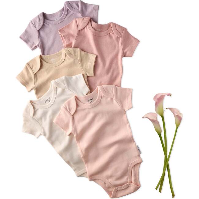 AVERY 5-Pack Short Sleeve Bodysuits, Sorbet