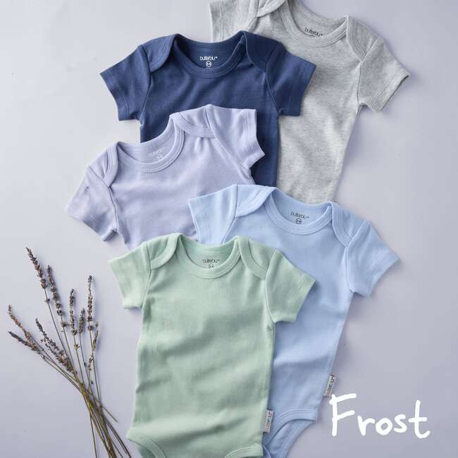 AVERY 5-Pack Short Sleeve Bodysuits, Frost - Onesies - 5