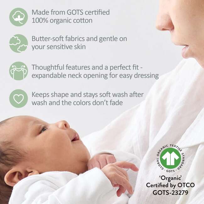 AVERY 5-Pack Short Sleeve Bodysuits, Seafoam - Onesies - 7