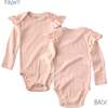ASHLEY 5-Pack Long Sleeve Ruffle Bodysuits, Sorbet - Onesies - 4