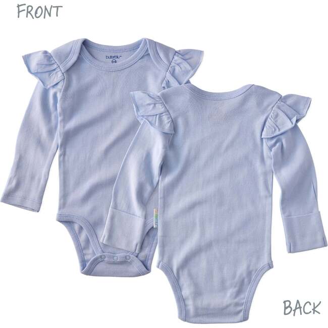 ASHLEY 5-Pack Long Sleeve Ruffle Bodysuits, Frost - Onesies - 4