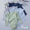 ASHLEY 5-Pack Long Sleeve Ruffle Bodysuits, Frost - Onesies - 5