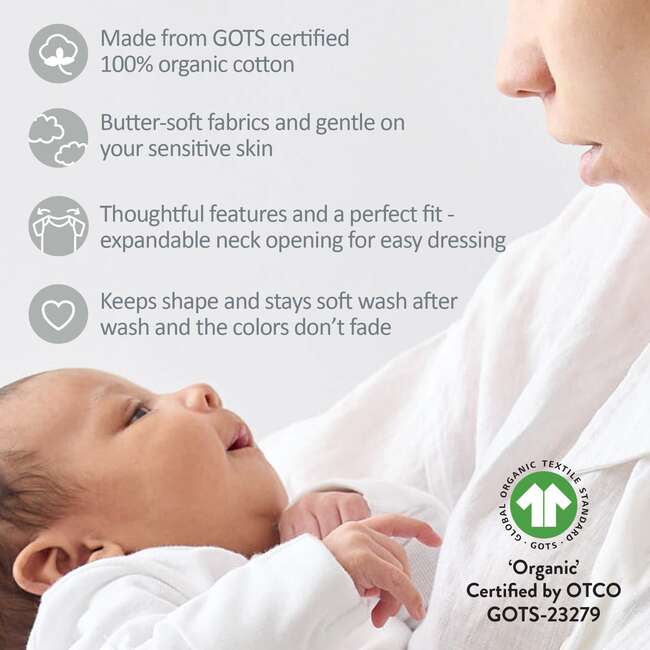 AVERY 10-Pack Short Sleeve Bodysuits, White - Onesies - 7