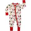 Cozy Christmas Bamboo Convertible Baby Pajama Red/Multi - Footie Pajamas - 1 - thumbnail