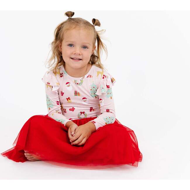 Sugar Plum Bamboo Tulle Dress Red/Multi