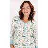 Coastal Christmas Bamboo Women's Top Beige/Multi - Pajamas - 2