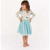 Coastal Christmas Flutter Long Sleeve Tulle Twirl Dress Beige/Multi - Dresses - 3 - thumbnail