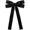 Opaline velvet scalloped long tail clip, Black - Hair Accessories - 1 - thumbnail