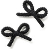 Juliana Textured Knit Double Clip, Black - Hair Accessories - 1 - thumbnail