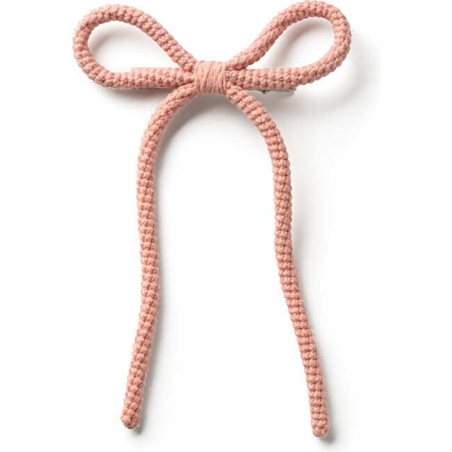 Juliana Textured Knit Long Tail Clip, Ballet Slippers