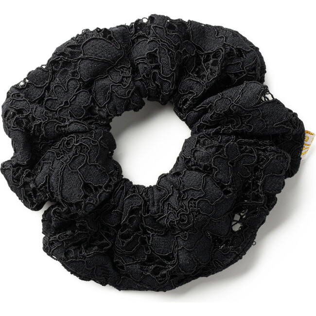 Evelina Lace Scrunchie, Black