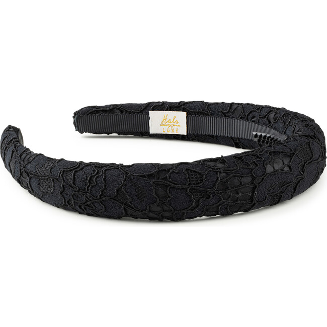 Evelina Lace Headband, Black