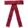 Amara Deconstructed Woolen Long Tail Clip, Ruby - Hair Accessories - 1 - thumbnail