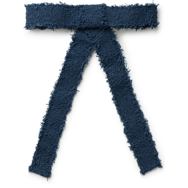 Amara Deconstructed Woolen Long Tail Clip. Navy