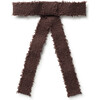 Amara Deconstructed Woolen Long Tail Clip, Chocolate - Hair Accessories - 1 - thumbnail