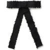 Amara Deconstructed Woolen Long Tail Clip, Black - Hair Accessories - 1 - thumbnail