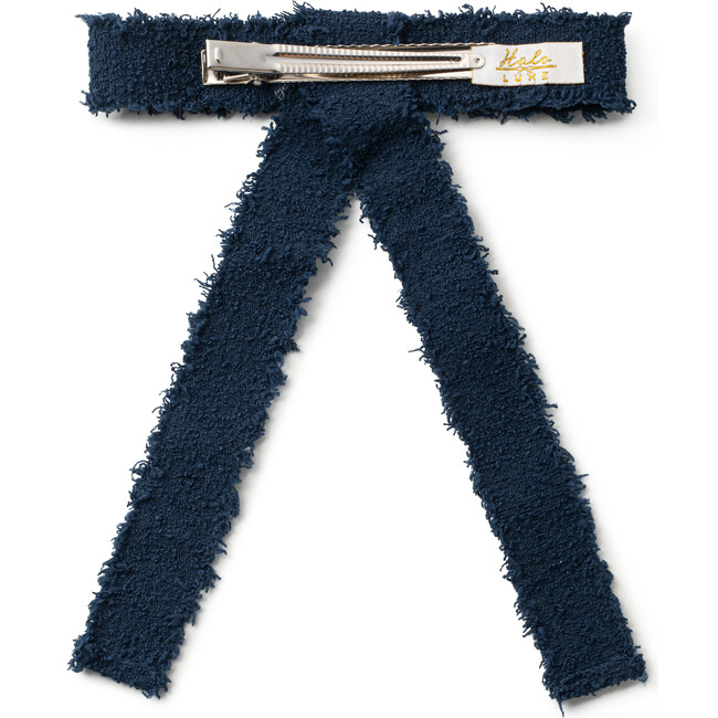 Amara Deconstructed Woolen Long Tail Clip. Navy