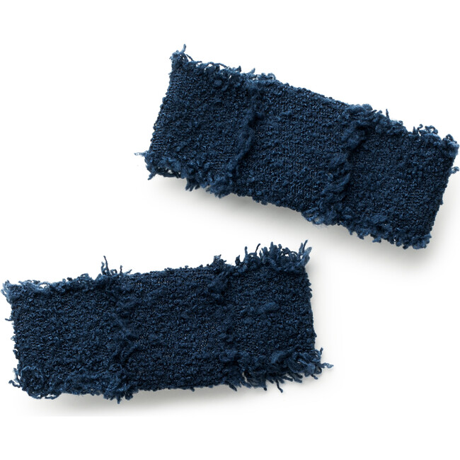 Amara Deconstructed Woolen Double Clip, Navy