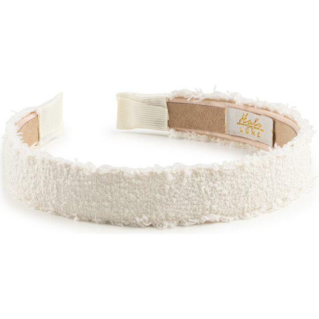 Amara Deconstructed Woolen Headband, Ecru