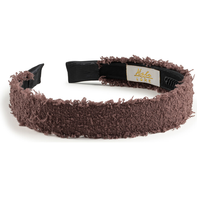 Amara Deconstructed Woolen Headband, Chocolate