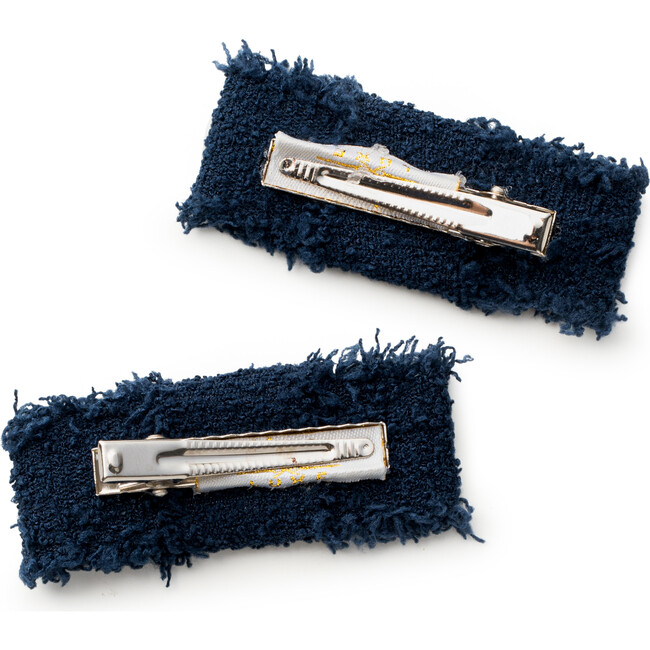 Amara Deconstructed Woolen Double Clip, Navy