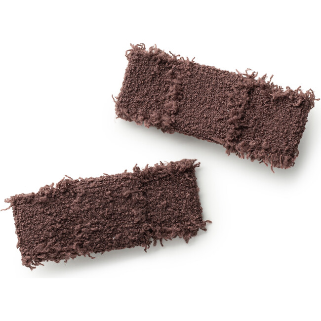 Amara Deconstructed Woolen Double Clip, Chocolate