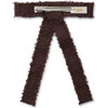 Amara Deconstructed Woolen Long Tail Clip, Chocolate - Hair Accessories - 2