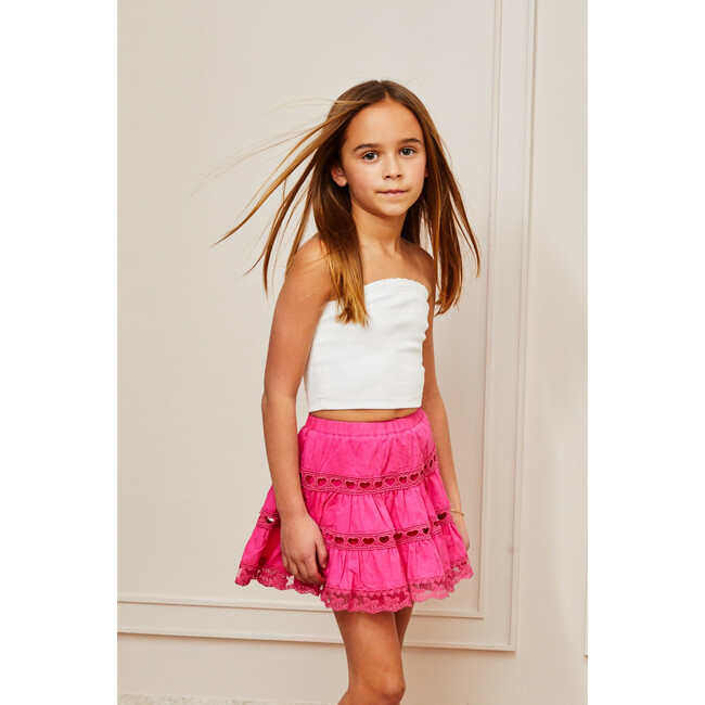 Sofia Rasberry Heart Bow Lace Mini