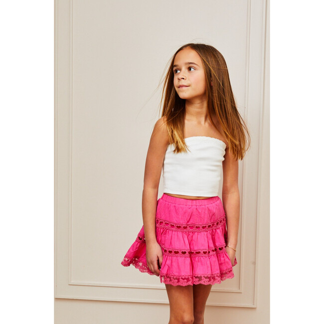 Sofia Rasberry Heart Bow Lace Mini