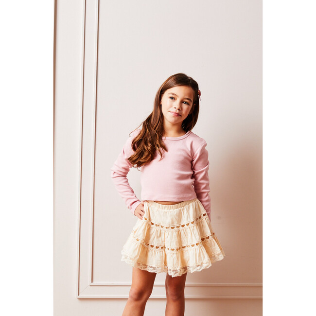 Sofia Champagne Heart Bow Lace Mini