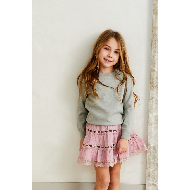 Sofia Ballet Pink Heart Bow Lace Mini