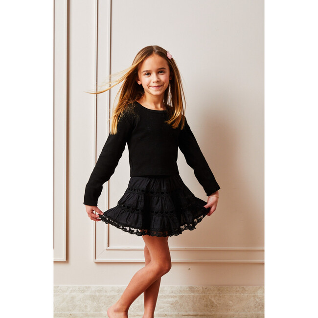 Sofia Black Heart Bow Lace Mini