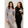 Lucy Grey Long Sleeve Crop Top - Shirts - 1 - thumbnail